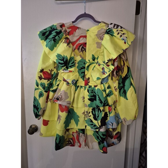 Christopher John Rogers Womens Dress 6 Target Yellow Floral Mini Ruffle Party - Picture 6 of 6